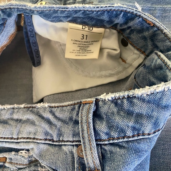 🔥 D-ID Florence Ankle Skinny Jeans – Distressed Light Wash size 31 - Picture 6 of 6